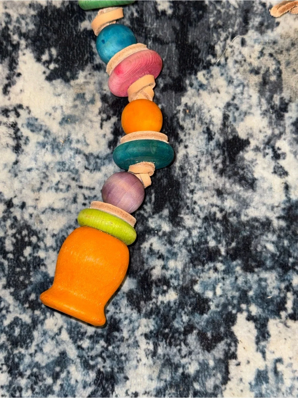 Set of 2 Colorful Bird Cage Hanging Chew Toys